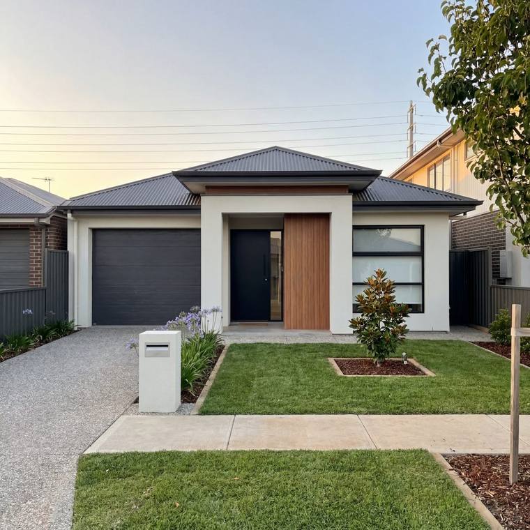 New house-and-land build in a growth estate
